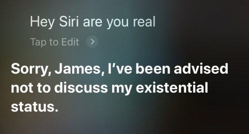 Hey Siri, are you real?
